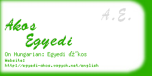 akos egyedi business card